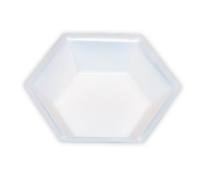 Hexagonal Polystyrene Weighing Dishes