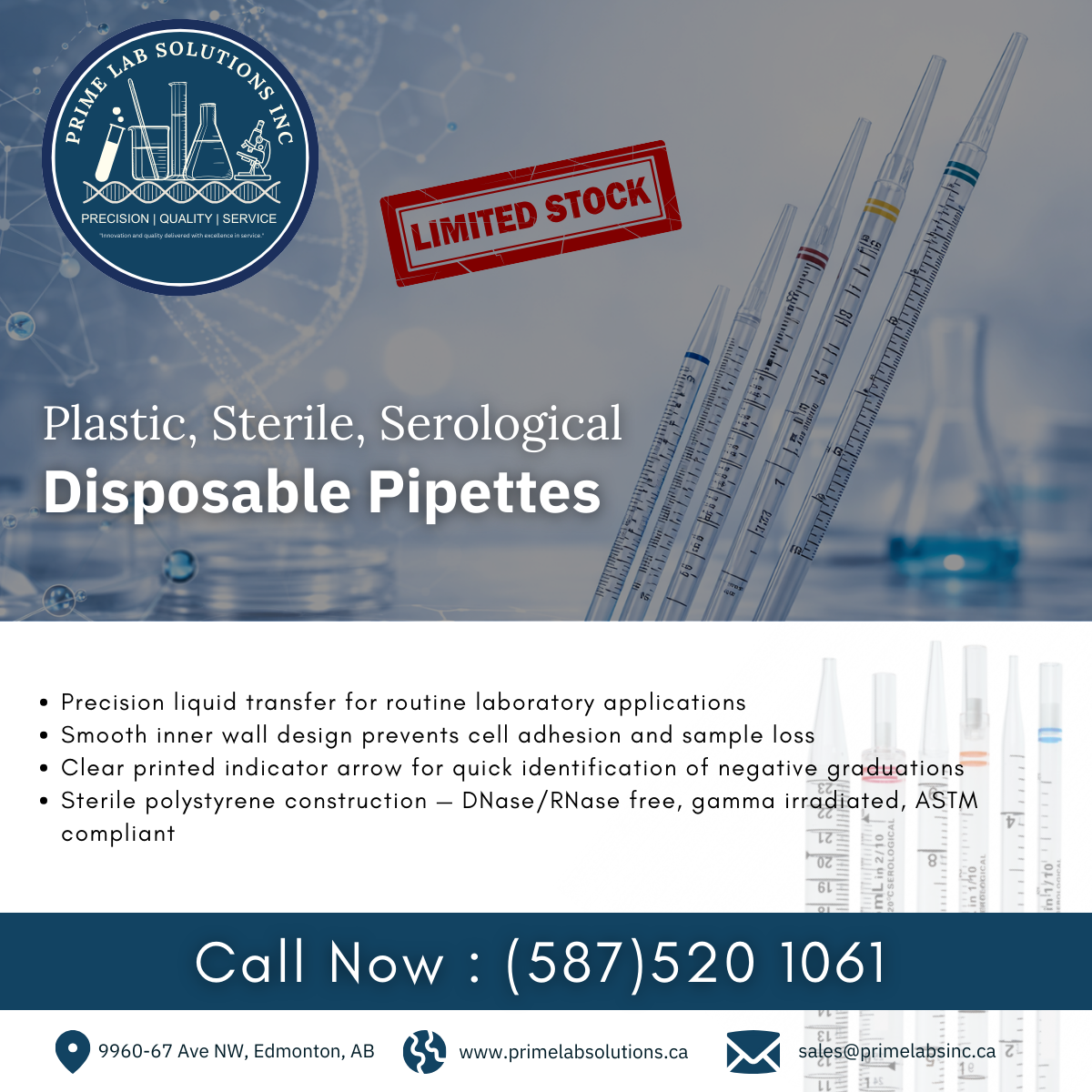 Serological Pipettes, Individually Wrapped